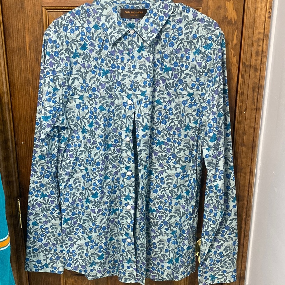 Medium tall floral button down shirt slim fit